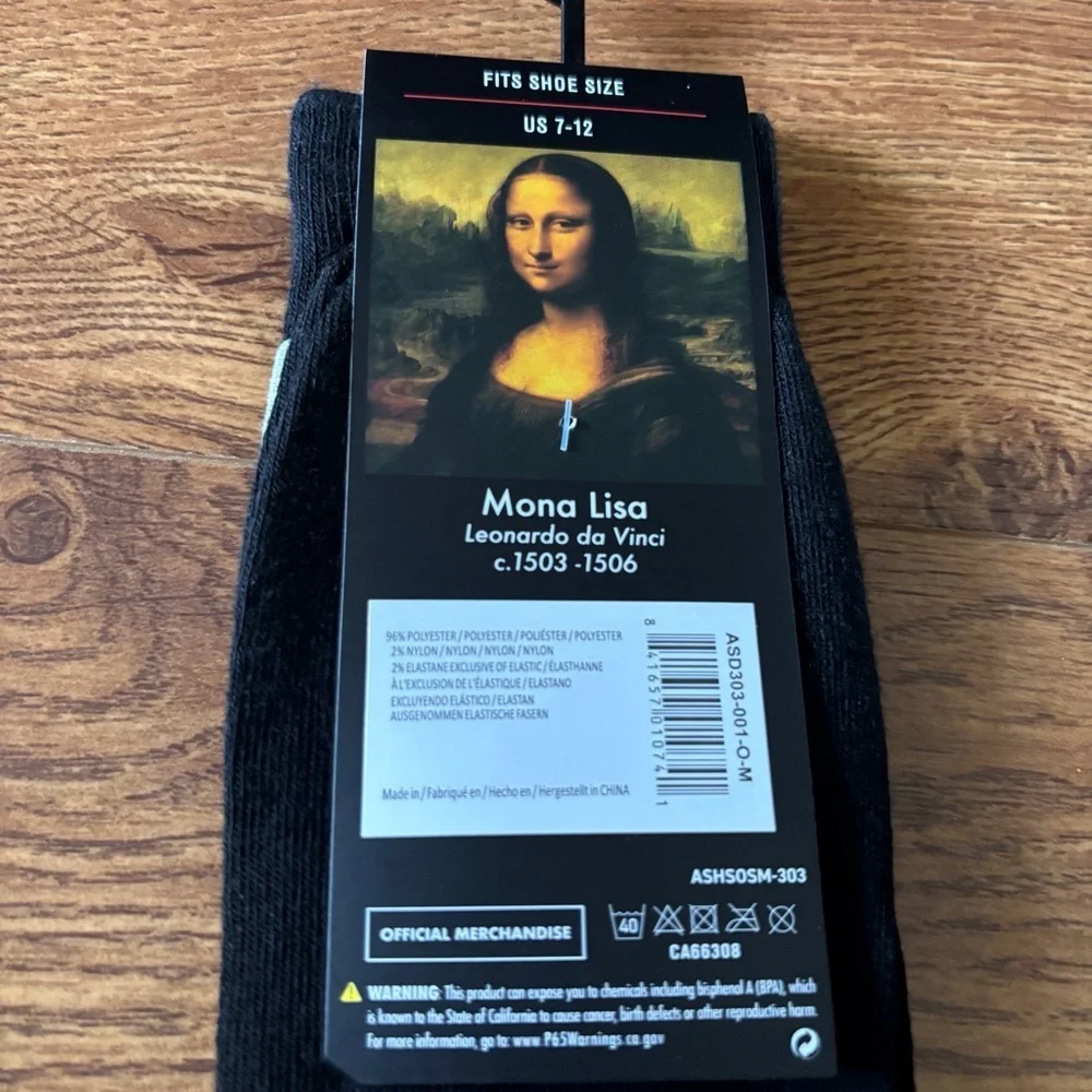 Artist Series Mona Lisa Crew Socks